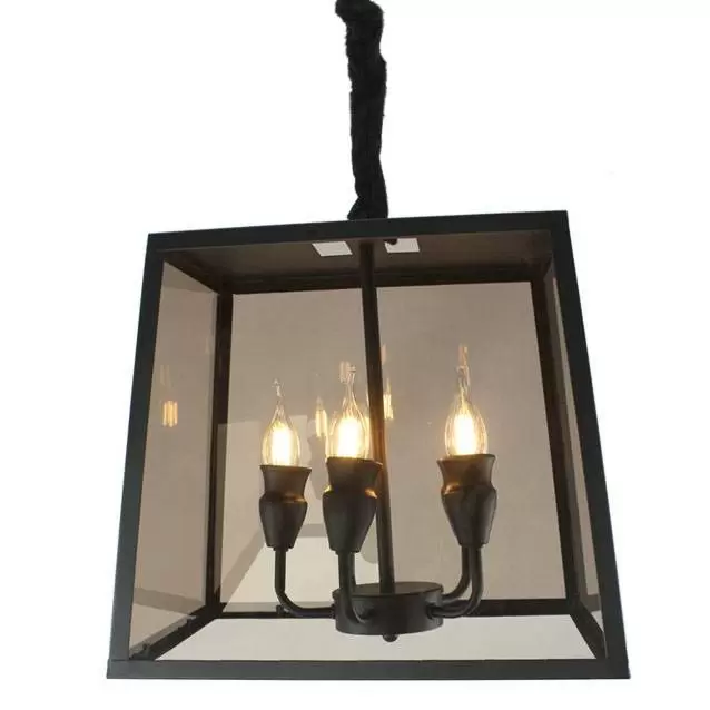 لوستر مدرن پنج شعله شیشه خور