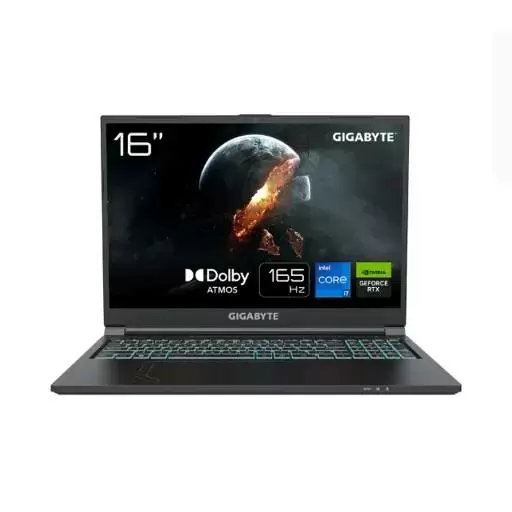 لپ تاپ 16 اینچی گیگابایت مدل Gigabyte G6 KF H3EE854KD i7 13620H 16GB DDR5 1TB SSD 8GB RTX4060 با گارانتی 36 ماهه شرکتی